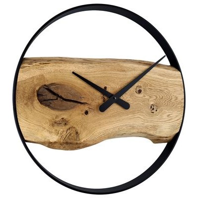 KUBRi 0093 - dubové hodiny české výroby o průměru 44 cm