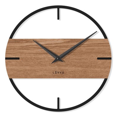 Stylové dřevěné hodiny LAVVU LOFT v industriálním vzhledu LCT4010