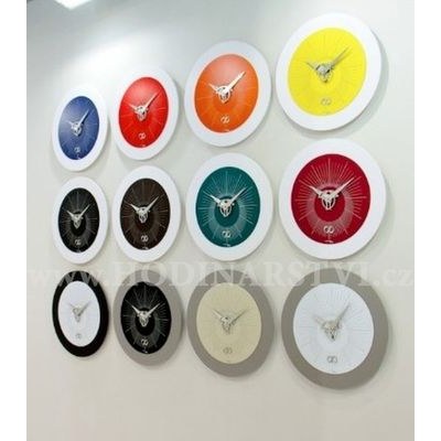 Designové nástěnné hodiny Gemini I412TRV caffé latte IncantesimoDesign 45cm