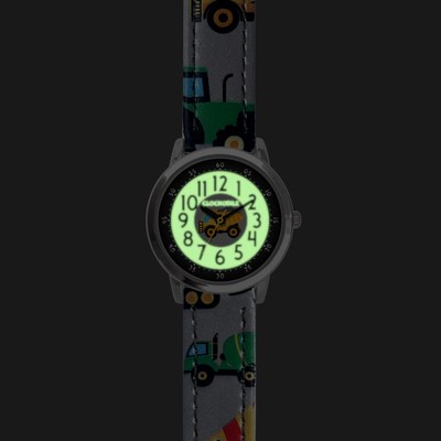 Svítící zelené chlapecké hodinky CLOCKODILE ARMY CWB0031