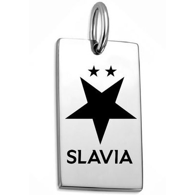 Ocelový přívěsek s logem klubu Slavia