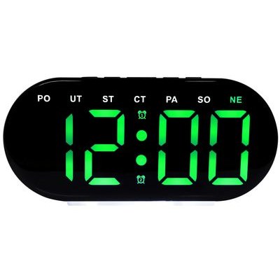 JVD SB8035.1 - svítící hodiny s budíkem a názvem dne v češtině