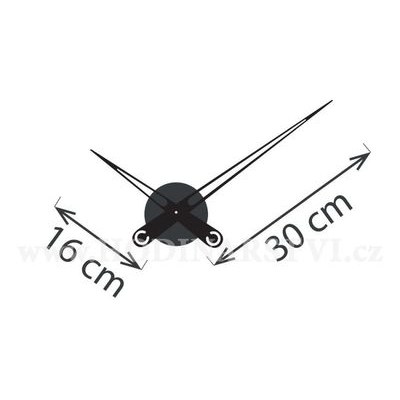 Designové nalepovací hodiny Future Time FT9600BK Modular black 60cm