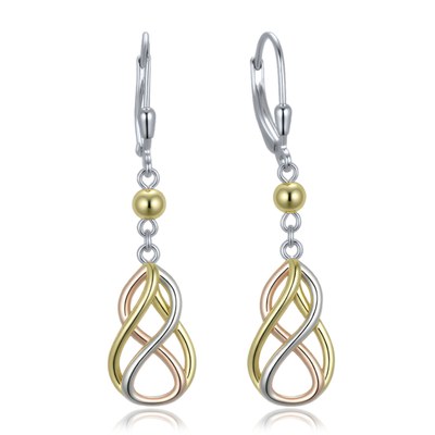MINET Trojbarevné elegantní stříbrné 925/1000 náušnice JMAS0343TE00