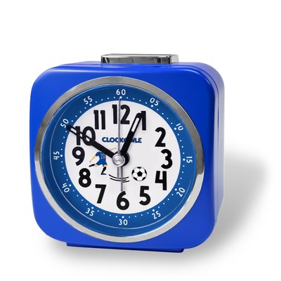 CLOCKODILE Modrý dětský budík FOTBAL