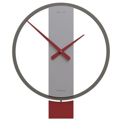 Hodiny CalleaDesign 11-011-65 Pendulum Kurt 54 cm rubín