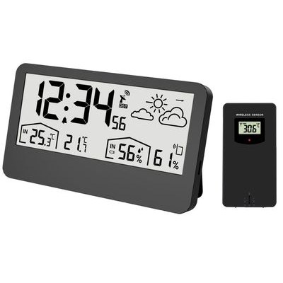 JVD RB3407.1 - Budík s měřením teploty a vlhkosti