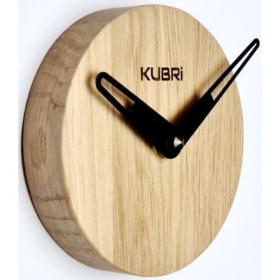 KUBRi 0183A - Luxusní dubové hodiny s epoxidovými doplňky