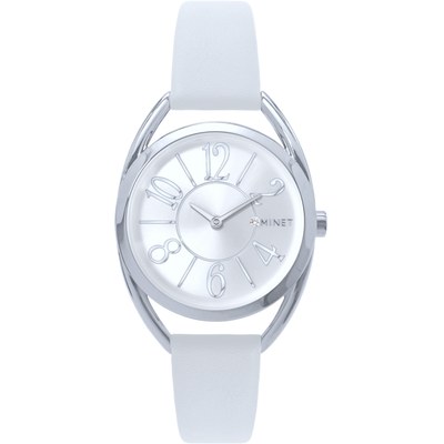 MINET Stříbrné dámské hodinky s čísly ICON SILVER MWL5231