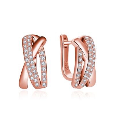 MOISS stříbrné 925/1000 náušnice ROSE