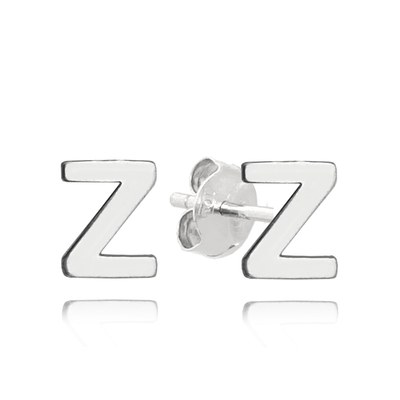 MINET Stříbrné 925/1000 náušnice písmeno "Z"