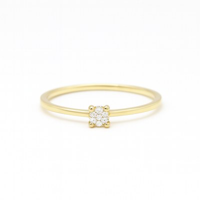 Zlatý 585/1000 prsten s briliantem 0195 0,071ct