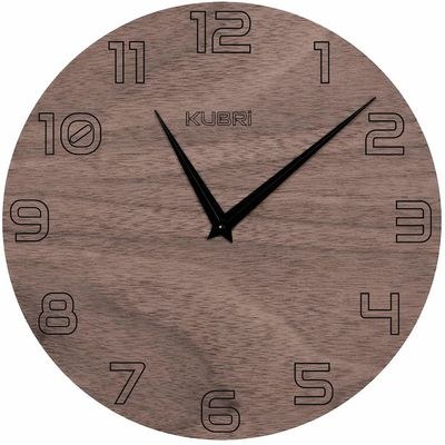 KUBRi 0093 - dubové hodiny české výroby o průměru 44 cm