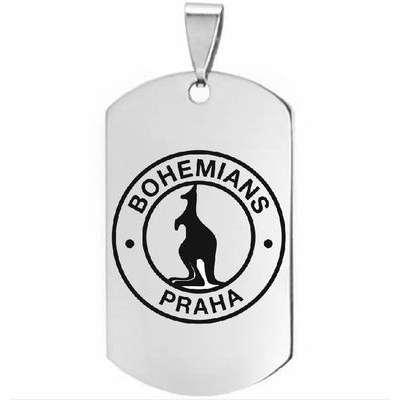 Velký oboustranný ocelový přívěsek s logem klubu Bohemians