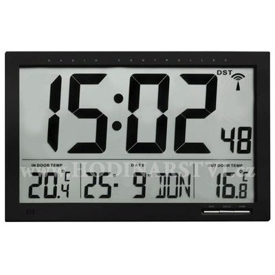 Nástěnné hodiny s vnitřní a vnější teplotou TFA 60.4510.01