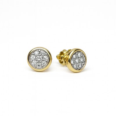 Zlaté 585/1000 náušnice s brilianty 383.1598 0,11ct šroubkové