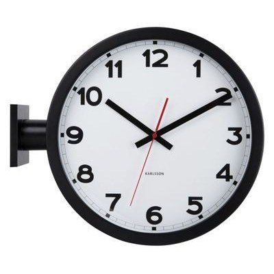 Oboustranné nástěnné hodiny KA5966WH Karlsson 38cm