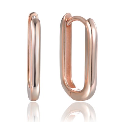 MINET Rose gold stříbrné 925/1000 náušnice v italském stylu