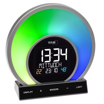 TFA 60.2545.10 - Digitální budík s rádiově řízeným časem - antracit