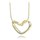 MINET Pozlacený stříbrný náhrdelník srdce