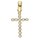 Zlatý 585/1000 přívěs Křížek se zirkony TU-4036