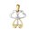 Zlatý 585/1000 přívěsek se zirkony 30003