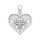 Zlatý 585/1000 přívěsek z bílého zlata srdce 30291