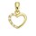 Zlatý 585/1000 přívěs Srdce se zirkony TU-4001