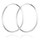 MINET Stříbrné náušnice KRUHY 5 cm