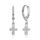 MOISS stříbrné náušnice KŘÍŽEK