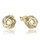 MINET Pozlacené decentní stříbrné náušnice