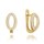 MINET Zlaté náušnice s bílými zirkony Au 585/1000 1,45 g
