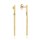 MINET Moderní zlaté náušnice tyčky Au 585/1000 1,60g