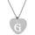 Stříbrný přívěsek srdíčko s písmenem