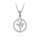 MINET Stříbrný náhrdelník baletka s růžovými zirkony