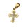 Zlatý 585/1000 přívěsek se zirkony křížek 30267