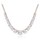 MINET Rose gold luxusní stříbrný náhrdelník s bílými zirkony Ag 925/1000 16,00g