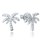 MINET Letní stříbrné náušnice palmy
