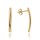 MINET Moderní zlaté náušnice tyčky Au 585/1000 1,10g
