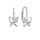 MOISS stříbrné náušnice MOTÝL