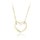 MINET Elegantní pozlacený stříbrný náhrdelník srdce