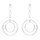 Stříbrné visací náušnice s kroužky na šroubek
