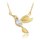 MINET Zlatý náhrdelník s kolibříkem a bílým zirkonem Au 585/1000 2,75g