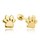 MINET Zlaté náušnice tlapky na šroubek Au 585/1000 1,80g