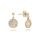MOISS náušnice ze žlutého zlata ČTYŘLÍSTEK