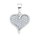 Zlatý 585/1000 přívěsek z bílého zlata srdce 30038
