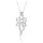 MINET Stříbrný náhrdelník ANDĚL se zirkony