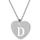 Stříbrný přívěsek srdíčko s písmenem