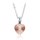 MINET Decentní rosegold stříbrný 925/1000 náhrdelník srdce se zirkonem JMAS0325RN45