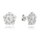 MINET Stříbrné náušnice SNĚHOVÉ VLOČKY s bílými zirkony